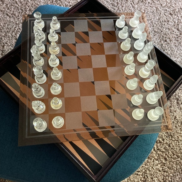 Glass & Wood 7 Game Set - Picture 2 of 4